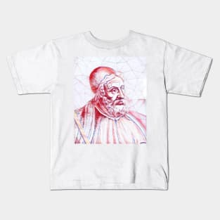 Al Tabari Portrait | Al Tabari Artwork | Line Art Kids T-Shirt